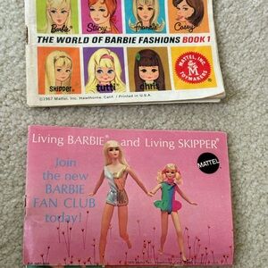 Original Mattel mini booklets from Barbie’s late-1960s/early-1970s Mod era